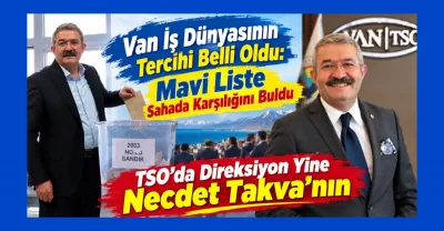 Van iş dünyasının tercihi belli oldu: TSO’da direksiyon Necdet Takva’nın